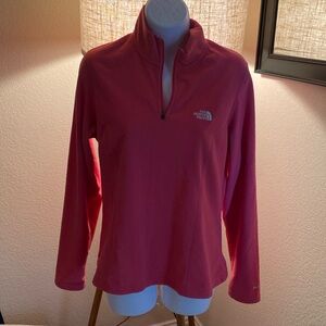 Pink North Face fleece pull over.
